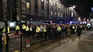 FC Porto fans in Glasgow city centre before Europa League tie versus Rangers at Ibrox.