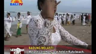 RIBUAN UMAT IKUTI PROSESI MELASTI DI PANTAI KUTA