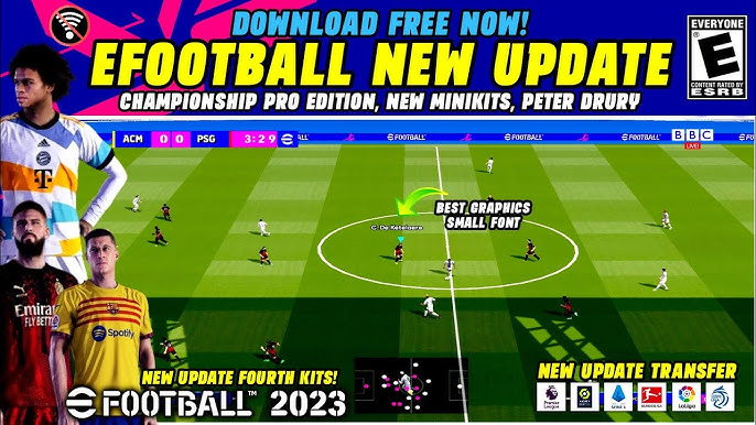 Efootball PES 2023 PPSSPP TM Arts V5 New Peter Drury Update Kits 22/23 &  Last Transfer Graphics HD 
