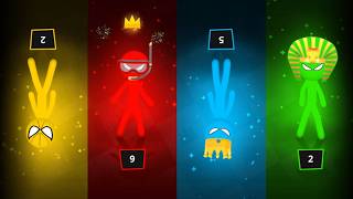 Stickman Party Gameplay - CHAOS MODE! 🧱 Block Breaker, ⚾ Stick N Ball &amp; 🎸 Guitar Hero!