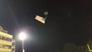 Game ball parachuted to ground before Greenwood game
