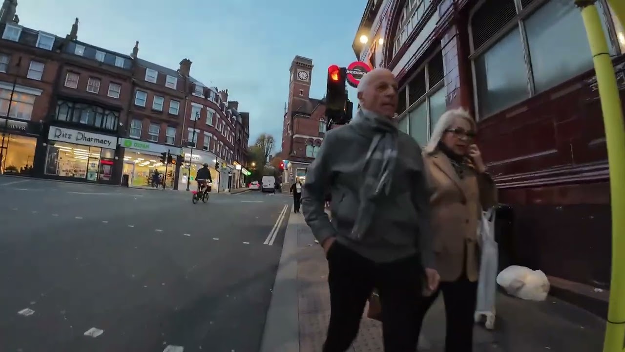 Walking into The Deepest Tube Station Hamstead in London