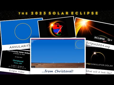 The Annular Solar Eclipse of October 14, 2023 from Christoval, TX