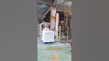 Say goodbye to the hassle of hand-unpacking bags丨Robotic bale breaker#machine #robot #shortsvideo