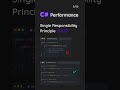 🥷🏻.Net performance Tip. Single ResponsibilityPrinciple SOLID #coding #solid #csharp #development