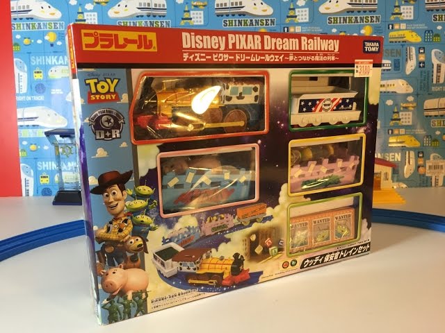 unboxing Tomy Disney Pixar Dream Railway Toy Story Woody sheriff