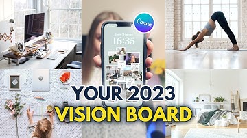 How to create your 2023 Vision Board in Canva 🍀 | Canva Tutorial 2023