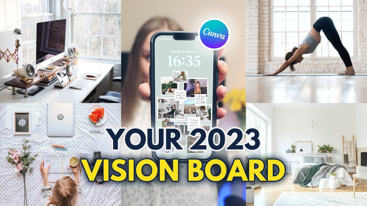 How to create your 2023 Vision Board in Canva 🍀 | Canva Tutorial 2023 ...