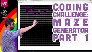 Coding Challenge #10.1: Maze Generator with p5.js - Part 1
