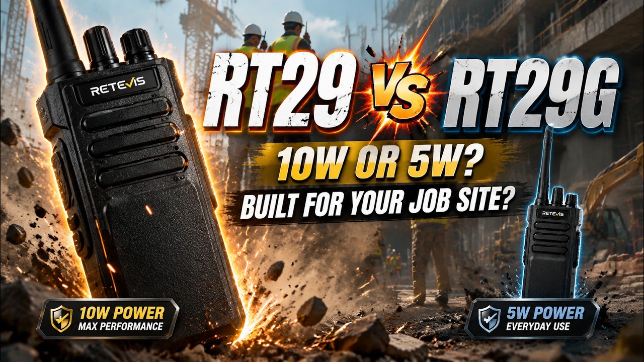 Retevis RT29: IP67 Waterproof UHF Radio Built for Construction Sites