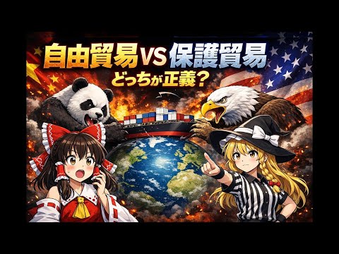 自由貿易と保護貿易、どっちが正しいかをコミカル解説【ゆっくり解説】