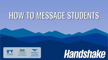 How to: message students on Handshake