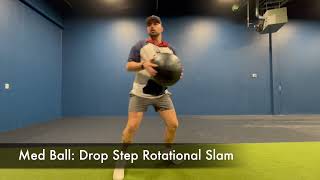 Pitching Drills   Med Ball: Drop Step Rotational Slam