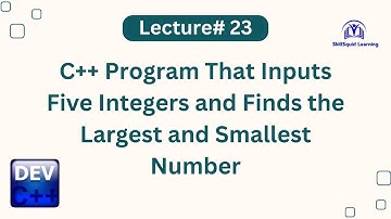 C++ Program That Input Five Numbers and Find The Largest and Smallest Number | #foryou #computer c++