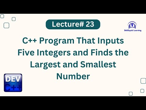 C++ Program That Input Five Numbers and Find The Largest and Smallest Number | #foryou #computer c++