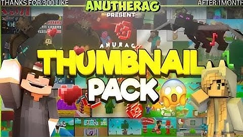 Make a pro Minecraft Thumbnail with this GFX pack 😍