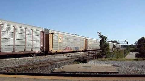 BNSF #7828 Leads Autotrain, GCFX Leaser and Ex BN, Joliet IL