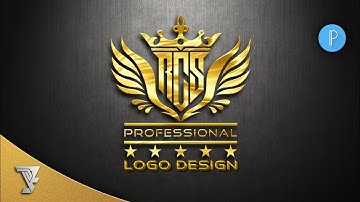 3 Letter Monogram Logo Design RCS With Wings || Pixellab Tutorial