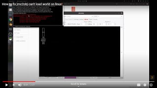 How to fix jmc2obj can't load world on linux