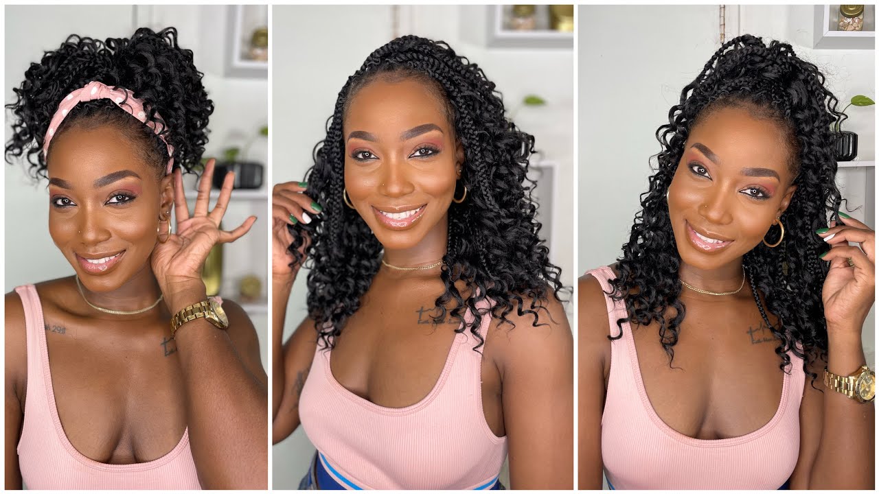 HOW TO SHORT BOX BRAIDS, 12” Faux Crochet BOHO BRAIDS ft. Fulcrum Hair