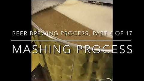 Beer brewing process in a micro brewery (part 4 of 17) Mashing process
