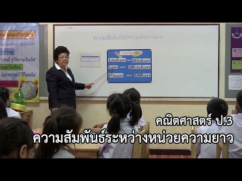 คณิตศาสตร์ ป.3 ความสัมพันธ์ระหว่างหน่วยความยาว ครูศิริเพ็ญ ได้พร