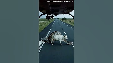 Courageous Rescue Team Fights Giant Python to Save Innocent Cow 🐍#rescue #animals #python