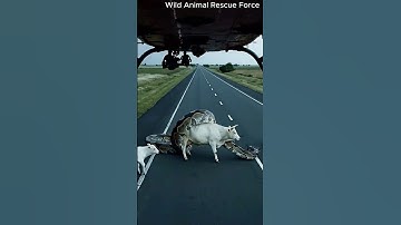 Courageous Rescue Team Fights Giant Python to Save Innocent Cow 🐍#rescue #animals #python