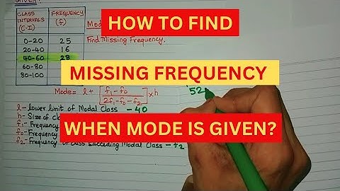 How to Calculate Missing Frequency When Mode is Given? | Statistics Mode Missing Frequency