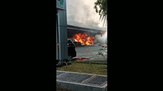 detik-detik kebakaran di SPBU Brebek industri