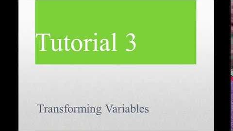 Stata Tutorial 3 Transforming Variables By Zina Nimeh