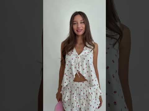 Купить Летняя женская пижама (топ + шорты) LINGERIE 170885 в Украина в Lingerie.ua - Одяг для дому та відпочинку, Видео 1