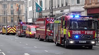 Fire engines rush to serious fire in Trafalgar Square