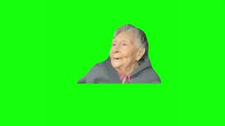 Old Lady Singing “La La La La”  Green Screen