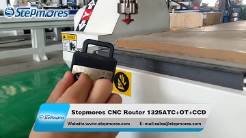 Stepmores CNC  Router 1325ATC+oscillating knife+CCD camera