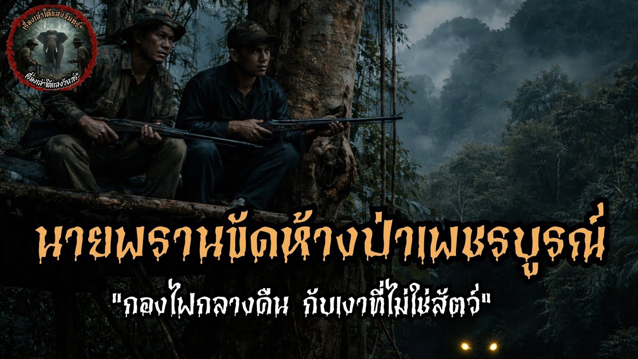 เรื่องเล่าใต้แสงจันทร์| นายพรานขัดห้างป่าเพชรบูรณ์#นิยายเสียง #horror #เล่าเรื่องผี #movie 