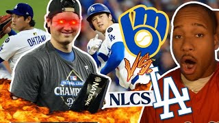 GREATEST POSTSEASON PERFORMANCE OF ALL TIME | BREWERS VS DODGERS NLCS GAME 4 HIGHLIGHTS FAN REACTION