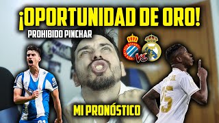 ¡PROHIBIDO PINCHAR! · ESPANYOL VS REAL MADRID · PRONÓSTICO · DATOS CURIOSOS · HORARIOS Y ALINEACIÓN