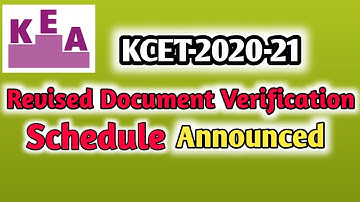 #KCETRESULTS2020  KCET 2020 REVISED SCHEDULE FOR ONLINE DOCUMENT VERIFICATION.