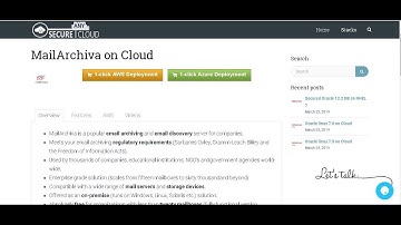 Secured Mailarchiva on Windows 2016 Deploy on Azure , AWS and Google Cloud Platform