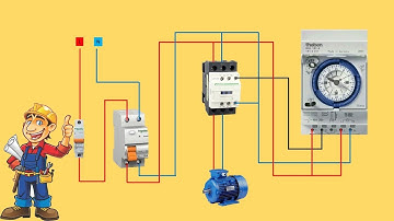 Single Phase Motor Starter With Timer Diagram | single phase motor timer connection