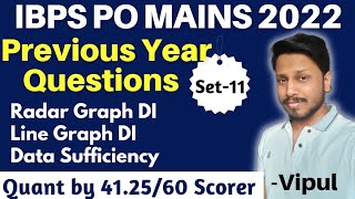 IBPS PO Mains 2022- Previous Year Questions | Set-11 - Radar DI, Line DI, Data Sufficiency by Vipul