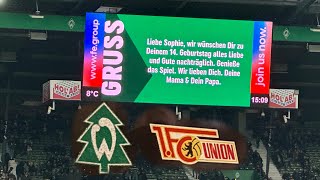 Werder Bremen gegen Union Berlin | alle Tore live | Grüll Ekstase | Party | Hinrunden Wahnsinn | 💚🤍