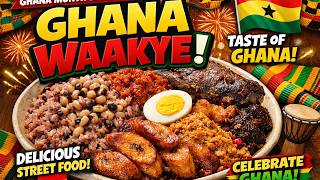 $1 Ghana Street Food That Everyone Is Obsessed With 🇬🇭 Waakye