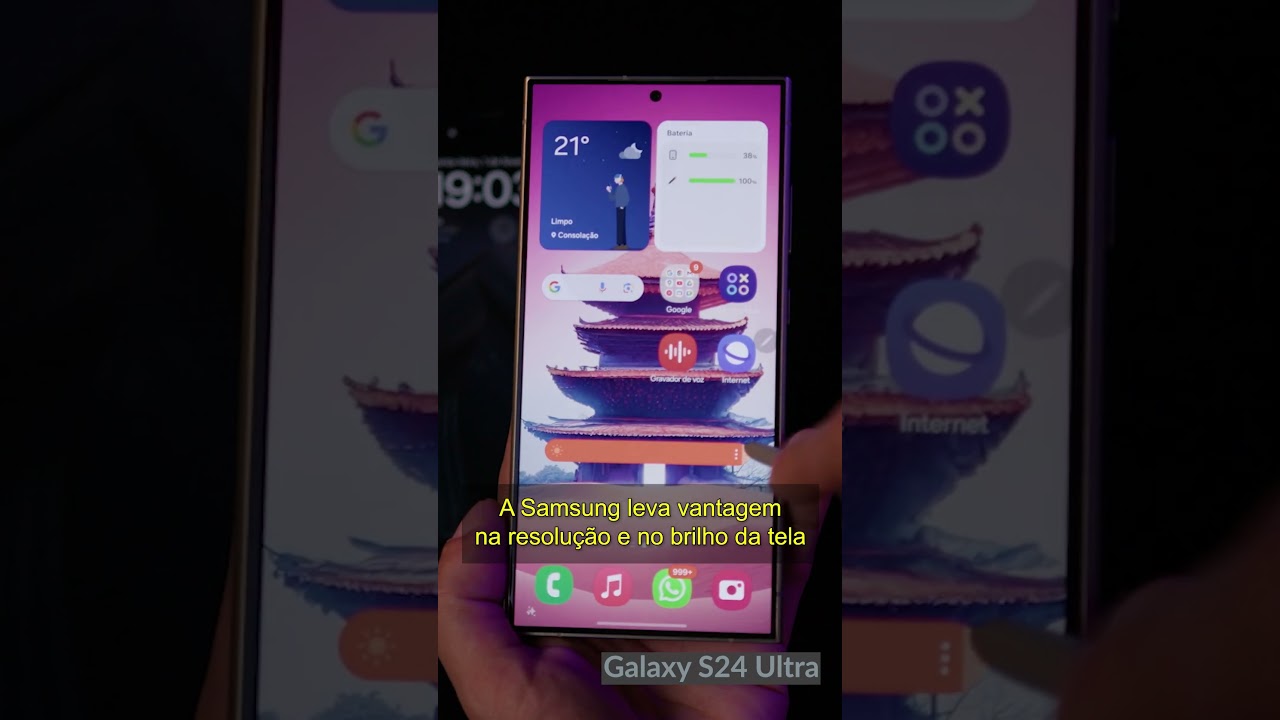 Qual tem a melhor tela? Galaxy S24 Ultra x iPhone 15 Pro Max #tecmundo #smartphone #tecnologia