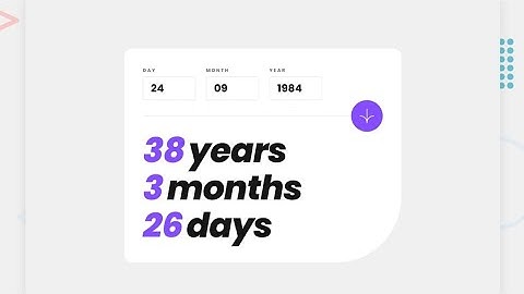 Age calculator app with tailwindcss react.js react spring - Frontend Mentor Challenge