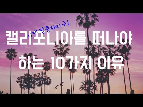 캘리포니아 LA 얼바인 샌디에고 샌프란시스코 산호세 단점 10가지 미국이민생활 