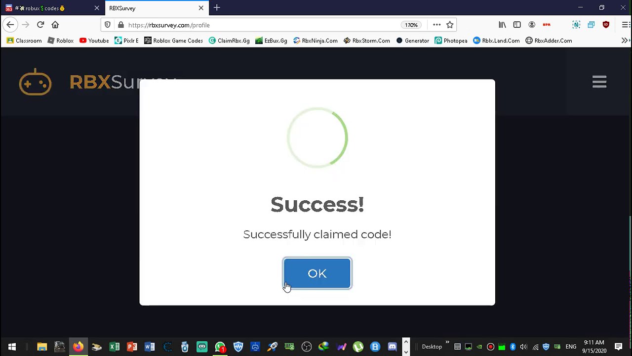 RBXSURVEY.COM WORKING PROMOCODE 9/15/2020