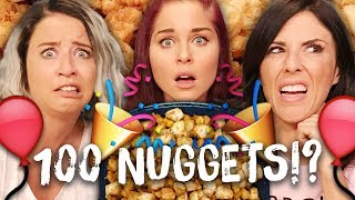 100 CHICKEN NUGGETS for our 100th EPISODE!! (Cheat Day)