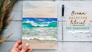 How to paint waves | Ocean painting | Acrylic painting for beginners